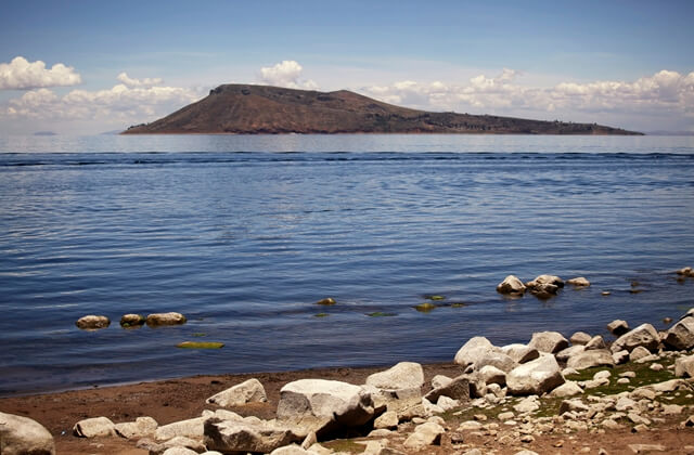 Lago Titicaca, no Peru.