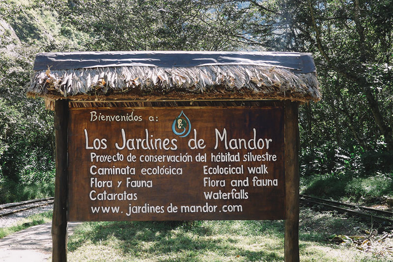 Um lugar relaxante próximo ao povoado de Águas Calientes, lugar de paz e descanso